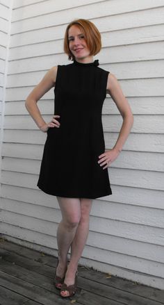 Vintage 60s Great Shape by Gay Gibson Black Mini Dress Zipper down back is wavy.  Dress has nylon type lining and has no stretch, crepe type material. No size tag - fits like modern XS - see measurements: The dress measures 16.5" across from underarm to underarm, so approx 32" bust. 14" across waist so 28" waist. 17.5" across the hips so 34" hip. 32" long - Model is 5'1" XS We do not ship to Germany or Switzerland. Regarding customs: You are responsible for all customs fees and charges. Retro Stretch Sleeveless Mini Dress, Retro Sleeveless Mini Dress For Evening, Mod Sleeveless Workwear Dresses, Fitted Sleeveless Mod Dress, Mod Sleeveless Lined Dress, Sleeveless Mod Mini Dress For Party, Mod Sleeveless Mini Dress For Party, Fitted Mod Mini Dress For Work, Mod Style Sleeveless Mini Dress For Party