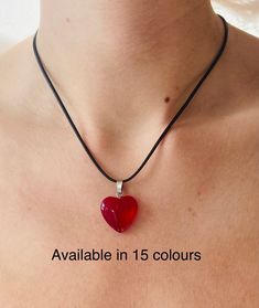 Beautiful wax cord Necklace with a Heart Pendant, Material Stone. It is in 15 different colours available. The necklace length is 45cm and the necklace is extendable by 5cm. Wax cords are incredibly strong and durable.  A Heart pendant represents Love, deep affection and friendship. A lovely gift for loved ones or yourself.   The necklace goes nicely with any outfit and can also be worn with a Chocker Necklace, which looks stunning together.  Keep jewellery away from liquids, for example, water, Wax Cord Necklace, Heart Charm Necklace, Chocker Necklace, Jewellery Necklace, Necklace Heart, Gift For Her Birthday, Cord Necklace, Keep Jewelry, Necklace Length