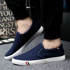 Casual Canvas Flat Slip-ons, Flat Canvas Shoes With Rubber Sole, Canvas Shoes With Rubber Sole And Flat Heel, Casual Canvas Slip-ons With White Sole, Casual Flat Canvas Slip-ons, Casual Canvas Slip-ons With Round Toe, Cotton Canvas Slip-on Shoes With Vulcanized Sole, Flat Canvas Shoes With Vulcanized Sole, Casual Canvas Shoes For Streetwear With Flat Heel