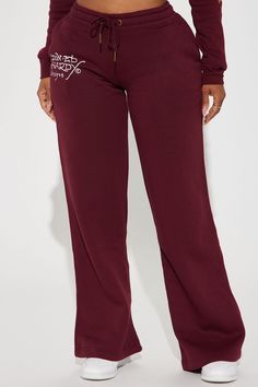 Available In Burgundy. Wide Leg Pant Drawstring Ed Hardy Graphic Front And Back Screen Pair Back To "Retro Tiger Ed Hardy Zip Front Hoodie" Disclaimer: Due To The Printing Process A Difference In Saturation May Occur. Each Garment Is Unique. 55% Cotton 45% Polyester Imported | Retro Tiger Ed Hardy Wide Leg Pant in Burgundy size XS by Fashion Nova Burgundy Fashion, Luxe Clothing, Service Women, Sweater Jumpsuit, Wide Leg Pant, Cute Everyday Outfits, Ed Hardy, Drawstring Pants, Matching Dresses