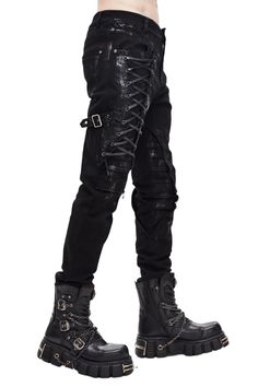 The Zombie Goth Pants Apocalyptic, distressed skinny trousers with rough criss-cross lacing, buckled straps, and painted-on streaks. These edgy and unique pants are a must-have for the goth club or gigging. Comfy, practical and stylish. Material: Cotton/Spandex. Size S M L XL 2XL 3XL 4XL Waist 84cm/33.1" 89cm/35.0" 94cm/37.0 99cm/"38.9 114cm/44.9" 114.5cm/45.1 115cm/45.3" Hips 97cm/38.2" 102cm/40.2” 107cm/42.1" 112cm/44.1" 117cm/46.1" 122cm/48.0" 127cm/50.0" Length 112cm/44.1" 112.5cm/44.3" 113c Zombie Goth, Goth Pants, Goth Club, Bridal Veils And Headpieces, Unique Pants, Summer Goth, Harness Dress, Summer Sneakers, Plus Swimwear