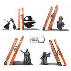 star wars bookends made out of books