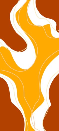 an orange and white abstract background with wavy lines