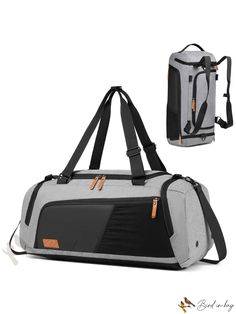 Bird in Bag - Waterproof Spot Duffle Bag with Wet Pocket and Shoe Compartment Travel Duffel Bag for Men and Women, 40L Capacity, Perfect Durable Gray Bags For Outdoor Activities, Large Capacity Gray Gym Bag For Sports, Gray Large Capacity Gym Bag For Sports, Gray Rectangular Travel Bag For Outdoor Activities, Sporty Gray Gym Bag For Outdoor Activities, Sporty Gray Gym Bag For Outdoor, Large Capacity Gray Gym Bag, Practical Gray Travel Bag With Large Capacity, Functional Gray Travel Bag With Large Capacity