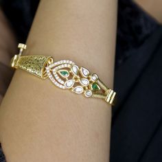 This is an exclusive collection of the finest quality crafted Fashion Jewellery in various colors. This collection of Antique South Indian Bracelet With Matte Gold Plating is beautiful, elegant & will surely galvanize you, because our products are unique, comfortable, fashion-forward & very popular for the rich look. The base Metal of our product is Alloy. Each Package Contains 1 PcsMATERIAL - Alloy Metal with Gold platingUNIQUE GIFT - These gold-plated bangle bracelets make for a unique and tho Kada For Women, Indian Bangle Bracelets, Valentine Anniversary, Gold Plated Bangles, Bangles Indian, Gold Bangle Bracelet, Gold Plated Bracelets, Bracelet Jewelry, Pricing Jewelry