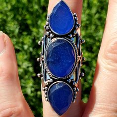 Brand New Handmade Oversized Blue Sapphire Antique Design Silver Statement Ring. Size 7 925 Stamped New To Poshmark? Use Referral Code Kimberlyn222 To Receive $10. Adjustable Sapphire Ring, Statement Ring Silver, Disney Jewelry, Antique Design, Design Silver, Piercing Jewelry, Womens Jewelry Rings, Statement Ring, Devon