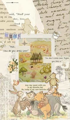 Winnie The Pooh Collage, Winnie The Pooh Background, Winnie The Pooh Wallpaper, Pooh Wallpaper, Winnie The Pooh And Friends, Winnie The Pooh Pictures, Pooh And Friends, Cute Winnie The Pooh, Disney Collage