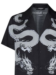 Shirt Balmain Shirt, Paris Shirt, Valentino Men, Balmain Paris, Dragon Print, Cool Outfits For Men, Pierre Balmain, Tee Shirt Designs, Swaggy Outfits