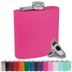 a flask shaped like a hip flask with the colors of rainbows and blue