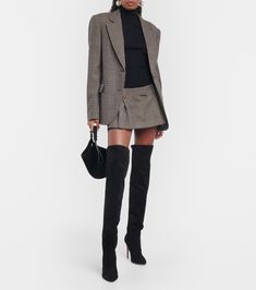 Liaison Suede Over The Knee Boots in Black - Aquazzura | Mytheresa Elegant Thigh-high Heeled Boots For Work, Elegant Over-the-knee Heeled Boots For Work, Chic Over-the-knee Heeled Boots For Work, Over-the-knee Heeled Boots For Workwear In Fall, Over The Knee Heeled Boots For Work In Fall, Fall Over-the-knee Heeled Boots For Work, Thigh-high Heeled Boots For Winter Workwear, Suede Over The Knee Boots, Aquazzura Shoes