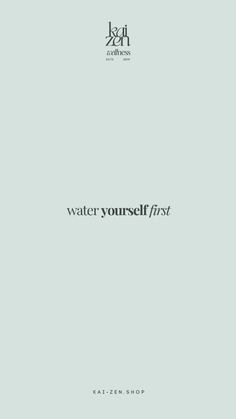 the cover of water yourself / first by kazi zon, featuring an image of a