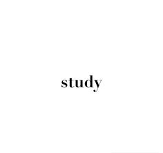 the word study written in black on a white background