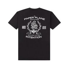 Paper Plane Crown Tee (Black) - Paper Plane Paper Plane, Black Tee, Crown, T Shirt, Black