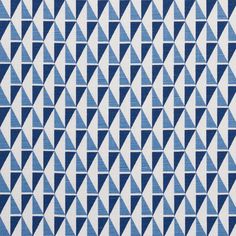 a blue and white background with small triangles