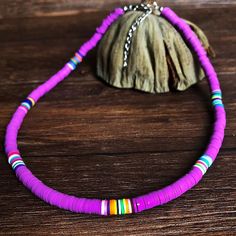 6 mm Heishi beads collar Colorful Choker, Bohemian Rainbow, Boho Style Necklaces, Valentines For Mom, Beaded Collar Necklace, Boho Handmade, Unisex Necklace, Polymer Clay Necklace, Beaded Collar