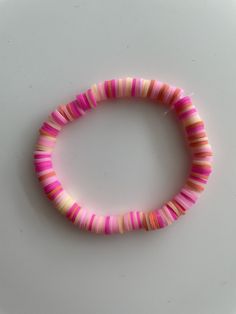 Super cute bracelet that goes with any outfit *Preppy *summer vibes Trendy Pink Beaded Bracelets For Party, Summer Beach Beaded Bracelets, Pink Jewelry For Beach Party, Pink Jewelry For Beach Party Season, Bohemian Pink Jewelry For Beach Party, Summer Bracelets For Beach Vacation, Spring Beach Bracelet With Colorful Beads, Colorful Beaded Jewelry For Beach In Spring, Spring Beach Jewelry With Colorful Beads