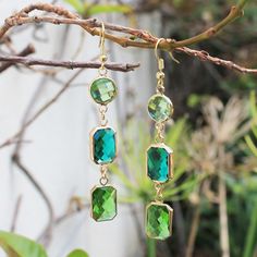 These cute hand-crafted faceted green multi-tier Crystal Earrings come in multiple designs Stone: Crystal Colour: Green Metal: Gold Plated Earring Size: 3 crystals: 7.5cm Drop x 1.2cm Width                          2 crystals: 6cm Drop x 1.2cm Width Gold Plated Earrings, Green Crystals, Crystal Earrings, Jewelry Earrings Dangle, Etsy Earrings, Gold Plate, Dangle Drop Earrings, Dangle Earrings, Jewelry Earrings