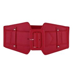 PRICES MAY VARY. Comfortable & Durable: The belt for women is made of Pu leather and elastic band. It comes with nice tear resistance and durability, ensuring a long-term use. Size: One size fits women waist 25.9-33.9''/ 66-86cm. Belt Length: 31.8"/81cm. Belt Width: 3“/7.5cm High Stretch: With hook buckle fastening, it's easy to wear and remove. Elastic Belt shapes your waist and shows your elegant body figure. Suitable for various outfits: The waist belt is perfect for any outfit from casual da Waist Belt Women, Cinch Belt, Women Waist, Body Figure, Belt For Women, Red Belt, Branded Belts, Wide Belt, Dresses Pants