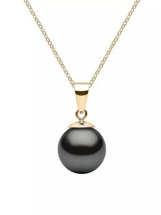 ONLY AT SAKS. This delicate 14K yellow gold necklace is centered with a luminous round Tahitian pearl pendant..14K yellow gold.Round Tahitian pearl, 9-10mm.Lobster clasp.Made in USA.SIZE.Adjustable length, about 16'.ONLY AT SAKS. This delicate 14K yellow gold necklace is centered with a luminous round Tahitian pearl pendant.14K yellow goldRound Tahitian pearl, 9-10mmLobster claspMade in USASIZEAdjustable length, about 16” Tahitian Pearl Pendant, 14k Yellow Gold Necklace, Yellow Gold Necklace, White Necklace, Tahitian Pearls, Pearl Pendant Necklace, Pearl Pendant, Free Jewelry, Trending Accessories