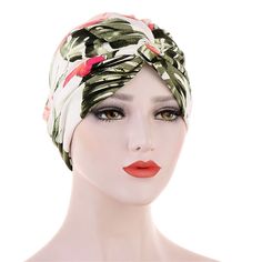 Season:Winter,Fall; Gender:Women's; Quantity:1 PC; Style:Boho; Occasion:Outdoor,Holiday; Material:Polyester; Function:Casual; Pattern:Shading,Gift; Design:Print; Listing Date:07/20/2022; Special selected products:Clearance; Type:Turban Floral Beanie, Chemo Turbans, Chemo Beanies, Head Wraps For Women, Beaded Hat, Turban Headwrap, Chemo Hat, Bandana Hairstyles, Elastic Headbands