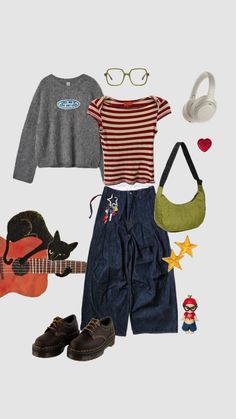 outfit inspo! ⭐️ Maximalism Outfit, Eclectic Maximalism, Funky Outfits, Vintage Outfit, Fits Clothes, Maximalism, Girls Wear, Looks Vintage