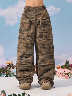 Age: 18-24 years oldSize: XS S M L XLStyle: StreetStreet: Sports and leisureWomen's trouser waist height: natural waistColor classification: camouflageSKU: K00826E32Year Season: Summer 2023Thickness: RegularClothing style details: pocketsTrouser length: Long pantsWomen's pants: Straight-leg pantsMaterial composition: cotton Combat Pants With Pockets For Fall, Fall Combat Pants With Pockets, Camouflage Wide Leg Bottoms For Outdoor, Camouflage Wide Leg Cargo Bottoms, Baggy Military Bottoms With Pockets, Combat Style Bottoms With Side Pockets For Fall, Baggy Camouflage Bottoms For Outdoor, Camouflage Straight Leg Parachute Pants With Cargo Pockets, Camouflage Utility Long Pants