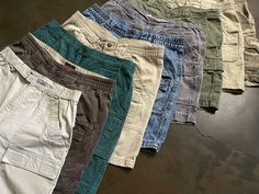 "NEW! Shop vintage trouser pants here: https://www.etsy.com/listing/1535285512 Shop from our collection of vintage cargo-style shorts straight out of the 80s, 90s, & early 2000s - available in a wide variety of brands, sizes, and hues. These shorts provide a soft worn-in comfort & feel perfect for your everyday go-to shorts. Embrace sustainability by giving a pair a new story to tell.  -There is only 1 available for each pair listed. New styles are added to the listing weekly!  * SIZING INFORMATION * *-Please refer to all sizing information for each pair listed. The approximate measurements of each pair may vary from its original tag size with vintage shorts. We have provided the waist, hip, inseam, & rise measurements for each pair to obtain the most accurate fit.  -Measurements and the o Cheap Casual Beige Cargo Shorts, 90s Hiking Outfit, 00s Style, Utility Shorts, 90s Shorts, Vintage Trousers, Hiking Shorts, New Story, Shorts Cargo