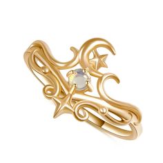 Cosmos Ring Gold - Rings - 1 Celestial Motifs, Galaxy Ring, Ring Jewellery Design, Celestial Ring, Fancy Watches, Yellow Jewelry, Magical Jewelry, Girl Jewelry, Themed Jewelry