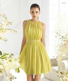 dresses Yellow Party Dresses, Trend Fashion, Prom Dresses Short, Mode Outfits, Yellow Dress, Special Occasion Dresses