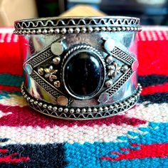 Questions? Leave A Comment Below! Bohemian Black Cuff Bracelet, Adjustable Black Nickel-free Cuff Bracelet, Vintage Black Nickel-free Bracelets, Black Metal Bohemian Cuff Bracelet, Bohemian Black Metal Cuff Bracelet, Black Metal Cuff Bracelet, Vintage Black Metal Cuff Bracelet, Vintage Black Cuff Bracelet As Gift, Vintage Black Bangle Cuff Bracelet