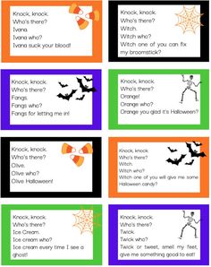 halloween themed printables with words and pictures