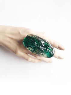 Huge Teal Green Ring, Large Big Ring, Statement Ring, Brutalist, Long, Oval, Modern, Contemporary Ring, Modernist Ring, Resin Ring, Big - Etsy Bosnia and Herzegovina Handmade Green Oval Crystal Ring, Unique Green Resin Ring, Unique Green Resin Rings, Unique Oval Rings For Jewelry Making, Unique Handmade Oval Emerald Ring, Elegant Handmade Resin Rings, Handmade Elegant Resin Rings, Big Statement Rings, Ring Resin