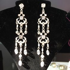 Rhinestone Chandelier Earrings. Sparkling Dangle Chandelier Earrings For Formal Occasions, Sparkling Dangle Chandelier Earrings For Formal, Evening Rhinestone Dangle Clip-on Earrings, Evening Rhinestone Dangle Chandelier Earrings, Elegant Rhinestone Dangle Chandelier Earrings For Evening, Evening Dangle Chandelier Earrings With Rhinestones, Evening Chandelier Dangle Earrings With Rhinestones, Elegant Evening Chandelier Earrings With Rhinestones, Evening Crystal Drop Chandelier Earrings