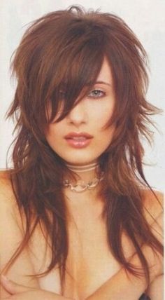 Funky Hairstyles For Long Hair, Funky Haircuts, Long Shag Haircut, Shag Hairstyles, Edgy Hair