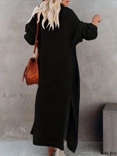 Katykey - Womens Open Front Long Cardigan: A Stylish and Versatile Sweater with Long Sleeves and Chic Side Split Design for Spring and Fall Wardrobe Versatile Sweater, Fall Care, Split Design, Side Split, Acrylic Material, Fall Wardrobe, Long Cardigan, Spring And Fall, Front Open