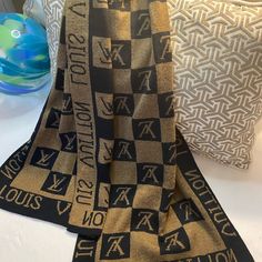 Louis Vuitton Two-Sided Scarf. Like New Excellent Condition. No Damages. Made In And Content Tag Not Attached. Measures 65”X13”. Review Photos For Condition. Louis Vuitton Black, Louis Vuitton Accessories, Wool Scarf, Like New, Louis Vuitton, Wool, Black