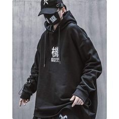 Black Tactical Hoodie Hoodie Techwear, Womens Techwear, Techwear Ninja, Mens Techwear, Tactical Hoodie, Techwear Hoodie, Techwear Cyberpunk, Techwear Outfits, Technical Clothing