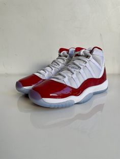 Cherry Shoes, Jordan 11 Cherry, Red Nike Shoes, Jordan 11s, Custom Jordans, Shoes Wallpaper, Red Jordans, Nike Shoes Girls, Nike Air Jordan 11