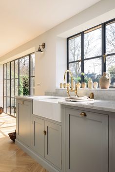 the kitchen is clean and ready for us to use in its new owner's home