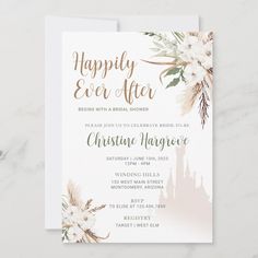 the happily ever after bridal shower card