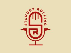 the standby rolling radio logo is shown in red on a beige background with a microphone