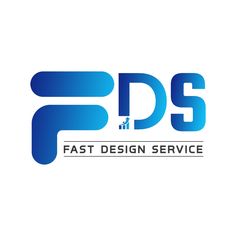 the logo for fast design service, which is designed to look like an abstract letter