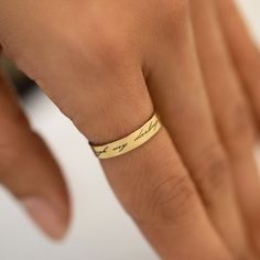 Personalize a message onto our Classic and bold, this band ring shines from all angles. Made from high quality materials that are perfect for everyday wear! Gold Filled Hypoallergenic, lead and nickel free Band Width 3.5mm Customize your message, maximum of 60 characters (including spaces). In photo: "Life is tough my darling, but so are you" - Maya Angelou #R015-G Adjustable Engraved Promise Bands, Adjustable Engraved Ring With Text For Promise, Adjustable Hypoallergenic Promise Engraved Ring, Adjustable Hypoallergenic Promise Ring, Life Is Tough, Maya Angelou, Band Ring, Band Rings, Gold Filled