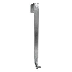 a metal pole on a white background with clippings to the top and bottom