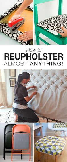 how to reupholster an almost anything chair with this step - by - step guide