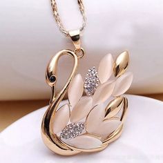 Swan Necklace. Please Limit 1 Swan Necklace To The Bundle Special. Swan Necklace, Feel Happy, Long Pendant Necklace, A Necklace, Girly Jewelry, Gmail Com, Bling Bling, Chains Jewelry, Cute Jewelry