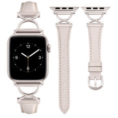 PRICES MAY VARY. Unique X-Shaped Design: Wearlizer leather iwatch bands for women come with charming X-shaped metal accent that add a touch of personality and flair to your watch. Elevate your iwatch experience with this premium leather band and showcase your unique sense of style with grace and charm. Feminine Slim Band: With 0.47 inch ultra-slim design, the fancy leather iwatch band is thinner and lighter, giving your smartwatch a more elegant and feminine look. Its slim profile and sleek desi 41mm Apple Watch Band, Apple Watch Strap, Feminine Look, Top Grain Leather, Metallic Accents, Slim Design, Leather Design, Leather Band, Apple Watch Bands