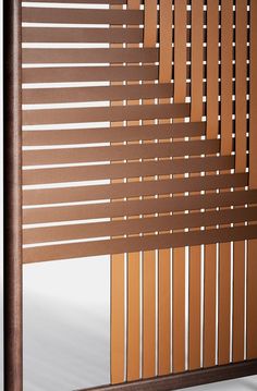 a close up of a wooden screen with lines on it