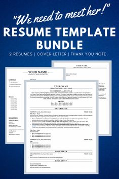 the ultimate resume template bundle includes two samples and one cover letter that you can use to write