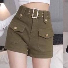 New With Tag Denim Shorts Chino Shorts Waist 22” Made In Bangkok